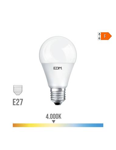 Lâmpada de led standard e27 20w 2100lm 4000k luz do dia ø6,5x12,5cm edm