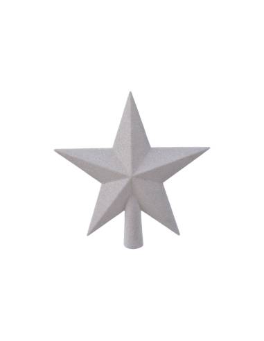 Estrela branca para árvore de natal 19x4,2x19cm