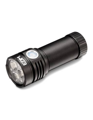 Lanterna led flashlight 3 leds osram 30w 3300lm recarregável. edm