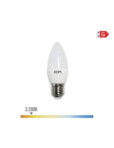 Lâmpada de vela led e27 5w 400lm 3200k luz quente ø3,6x10,3cm edm