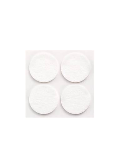 Pack 4 fieltros blancos sinteticos adhesivos diametro 38mm plasfix inofix