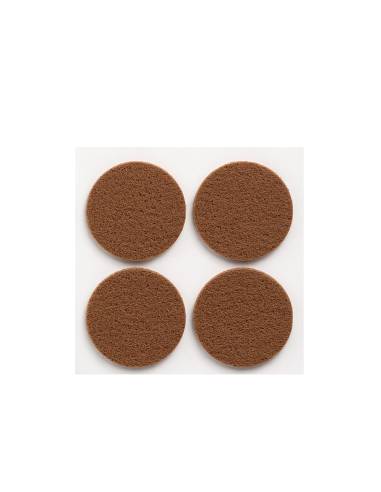 Pack 4 fieltros marron sinteticos adhesivos diametro 38mm plasfix inofix