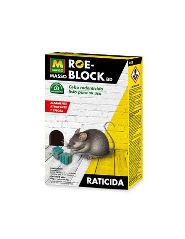 Raticida roe-block plus 260g 231534 massó
