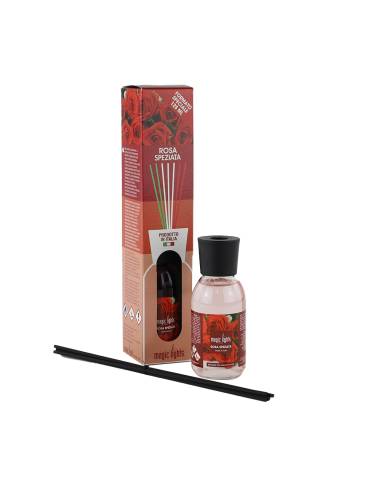Difusor aroma mikado rosa especiada 125ml. magic lights