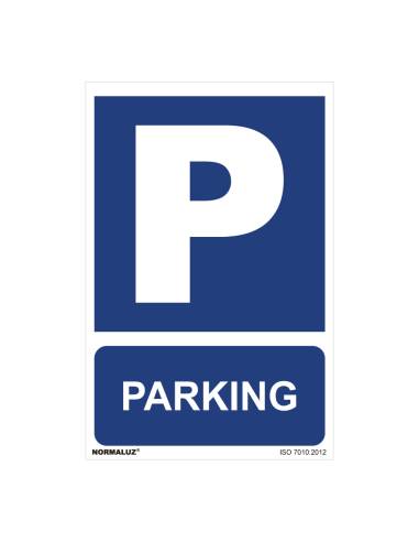 Señal uso obligatorio "parking" (pvc 0.7mm) 30x40cm