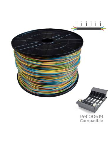 Carrete cablecillo 3 cables 2,5mm 250m de cada cable, total 750m (azul, marron y bicolor) (bobina grande ø400x200mm)