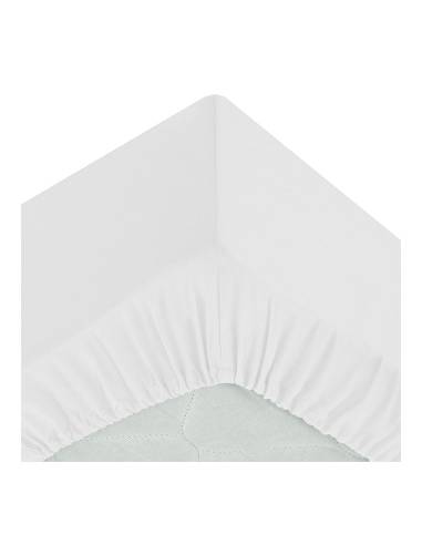 Sabana ajustable color blanco 90x190cm