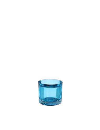 Portavelas decorativo kenny cristal azul ø9x8cm