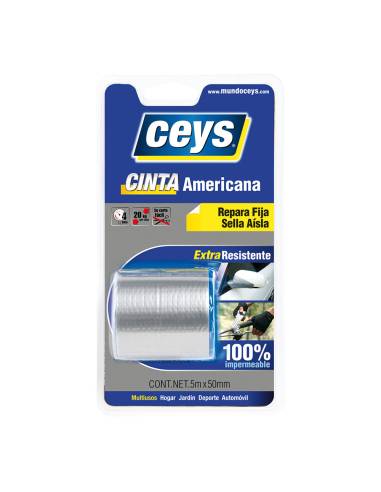 Ceys cinta americana plata blister 5m x 5mm 507601
