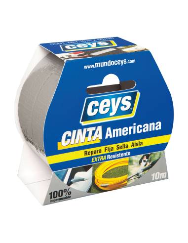Ceys cinta americana plata rollo 10m x 50mm 507602