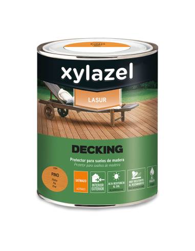 Xylazel protector de suelos de madera al agua de larga duración decking pino 0,75l