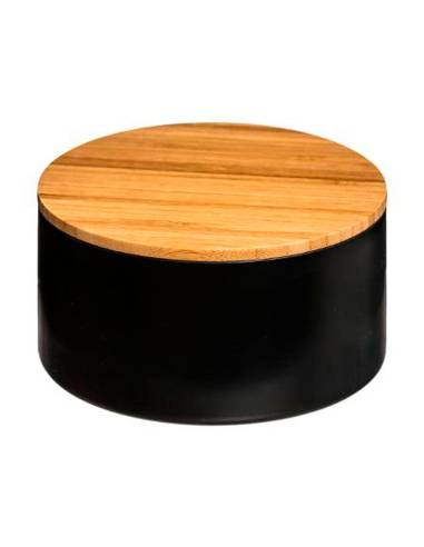Caja almacenamiento con espejo baño bambu-negro colección 'natureo'