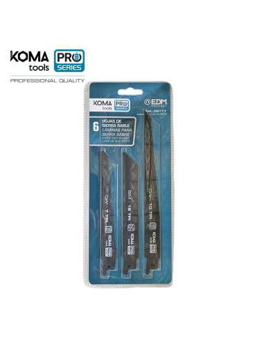 Kit 6 lâminas sobresselente para 08776 koma tools pro series battery