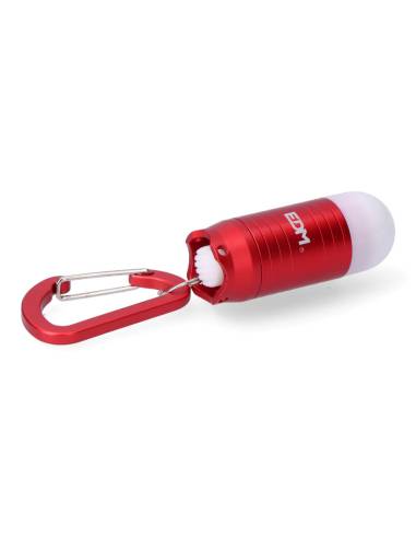 Chaveiro lanterna com mosquetão 1 led. 3xlr44 (baterias incluídas) cores sortidas. edm