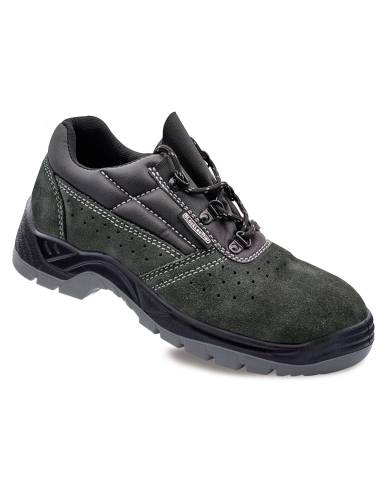 Sapatos de segurança de camurça perfurada cinzenta s1p src tamanho 35 blackleather
