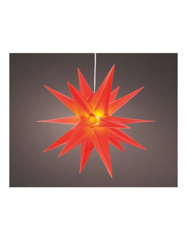 Estrella roja iluminada ø40x40cm 6 leds exterior