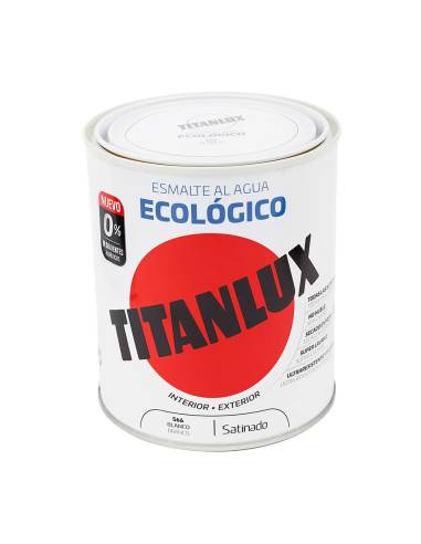 Esmalte ecológico à base de água acetinado branco 750ml titanlux 01t056634