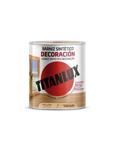 Verniz sintético decoração acetinado incolor 750ml titanlux m11100034