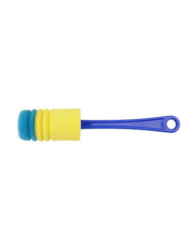 Escova para limpeza de garrafas 31cm cor azul/amarelo fackelmann
