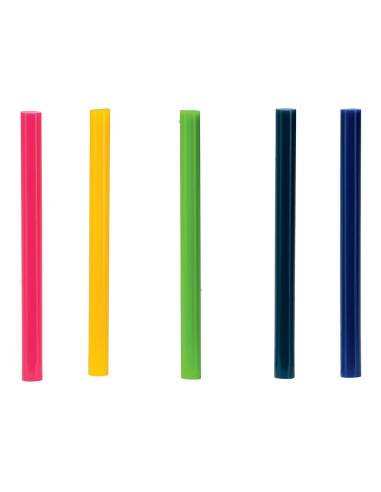 Blíster 36 tubos de cola ø7x90mm vermelho, verde, amarelo, azul e preto 5001426 rapid
