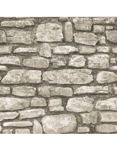 Rolo de papel de parede de alta qualidade textura pedra 3d bege 0,53x10m 2061-2 ich