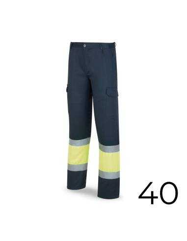 Calças poliéster/algodao bicolor alta visibilidade azul/amarelo tamanho 40 388pfxyfa/40 marca