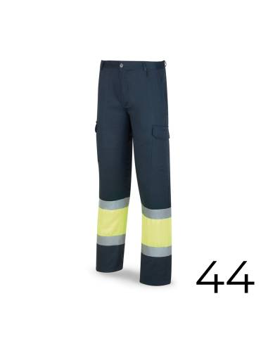 Calças poliéster/algodao bicolor alta visibilidade azul/amarelo tamanho 44 388pfxyfa/44 marca