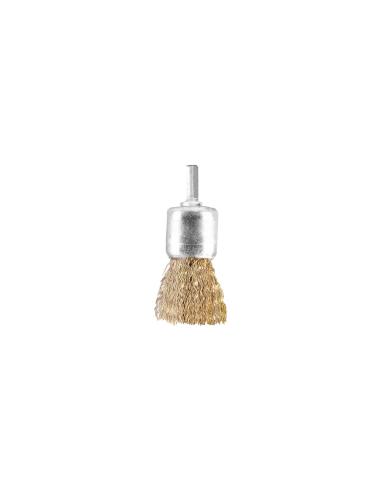 Cepillo Acero latonado Brocha 25 mm. 1/4".