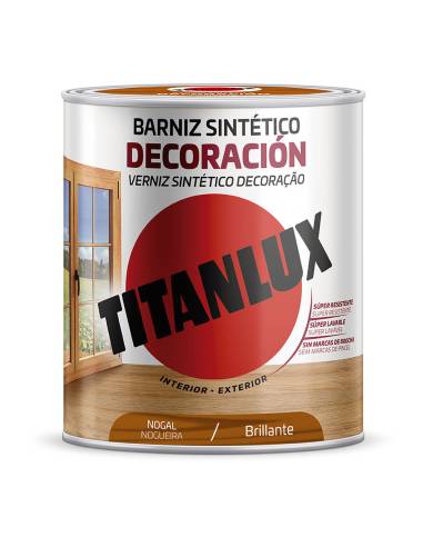Verniz sintético decoração brilhante nogal 0,750l titanlux m10100334