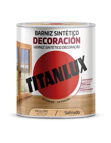 Verniz sintético decoração acetinado incolor 4l titanlux m11100004
