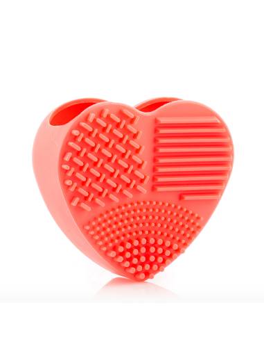 Limpiador de brochas y pinceles de maquillaje heart v0101013 innovagoods