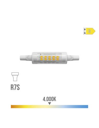 Bombilla lineal led 78mm r7s 5.5w 600lm 4000k luz dia ø1,5x7,8cm edm