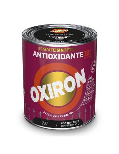 Esmalte sintético metálico antioxidante oxiron liso brilhante preto 750ml titan 5809081