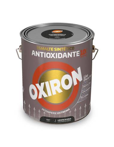 Esmalte sintético metálico antioxidante oxiron liso efecto forja negro 4l titan 5809095