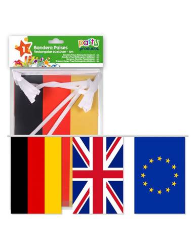 Banderas paises europeos rectangular 20x30cm party products