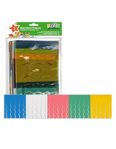 Bandera flecos plástico multicolor party products