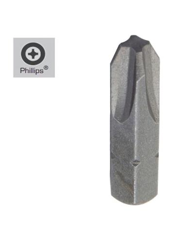 Puntas Destornillador Phillips Nº 3 (2 Piezas). Acero S2 al Cromo Vanadio. Puntas Hexagonales, Destorpuntas,