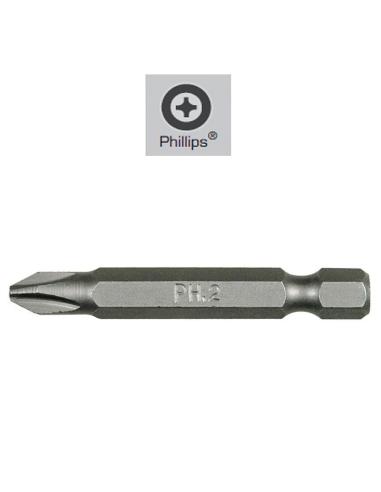 Puntas Largas Destornillador Phillips Nº 0 (2 Piezas). Acero S2 al Cromo Vanadio. Puntas Hexagonales, Destorpuntas,