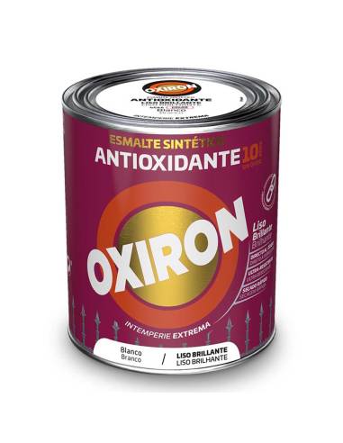 Esmalte sintético metálico antioxidante oxiron liso brilhante branco 250ml titan 5809077
