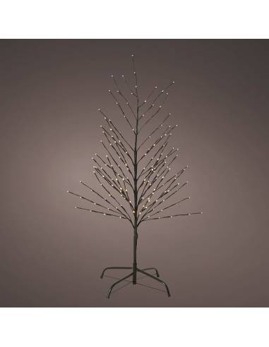 Árvore de natal led cor preto com luz branco quente 493459