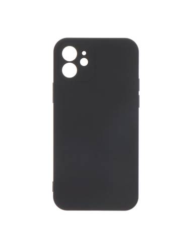 Capa preta de plástico soft touch para iphone 12
