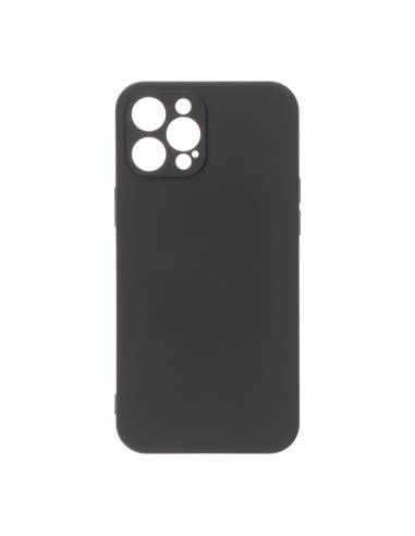 Capa preta de plástico soft touch para iphone 12 pro max