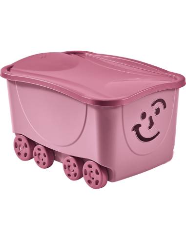Fancy smile box com tampa e rodas 47,5l cores sortidas mondex