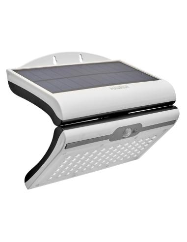 Aplique / Lampara Solar Led Jardin Blanca Con Sensor de Movimiento y Crepuscular. IP44