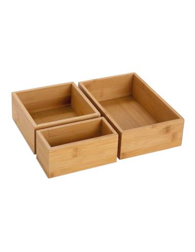 Set 3 cajas para almacenaje 30x23x7cm ax73022 andrea house