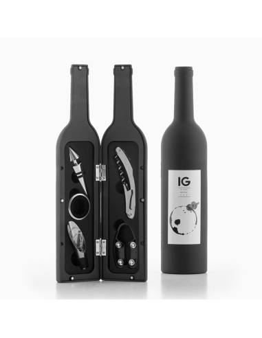 Estuche de vino con forma de botella v0100451 innovagoods