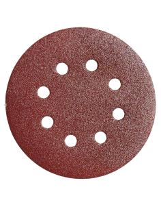 Lija Recambio Velcro Disco Ø 125 mm. Con Agujeros Grano 180 (10 Piezas)