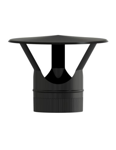 Sombrero Estufa Vitrificado Negro Ø 150 mm. Sombrero Tubo Chimenea, Sombrero Tubo Humo, Sombrero Tubo Calefacción, Sombrero Humo