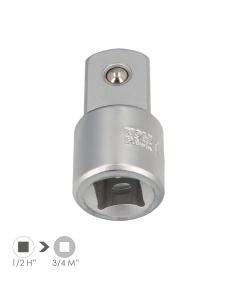 Adaptador Reductor  1/2" Hembra A 3/4" Macho Acero Cromo Vanadio, Aristas Redondas, Reductor Carraca,