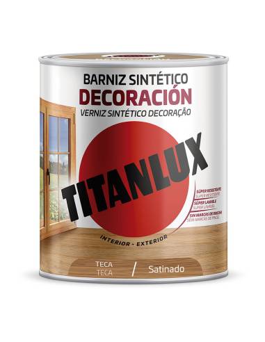 Verniz sintético decoração acetinado teca 250ml titanlux m11100914